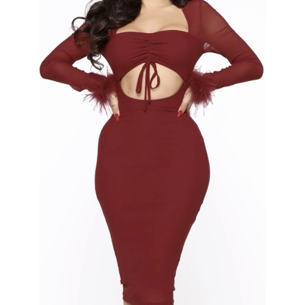 Mesh Midi Dress